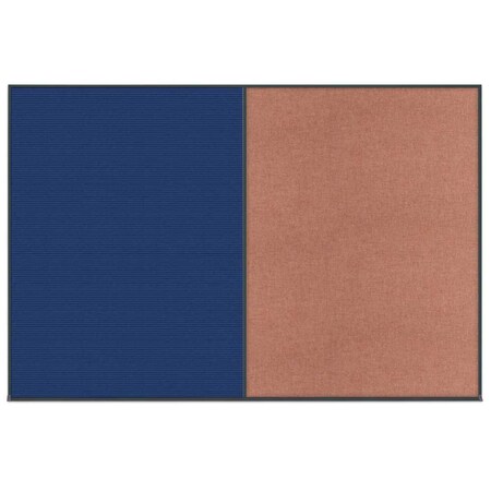 United Visual Products Enclosed Corkboard, 1 Door, 60"x36", 4" Fra, UV3403-GOLD-CINNABA UV3403-GOLD-CINNABA